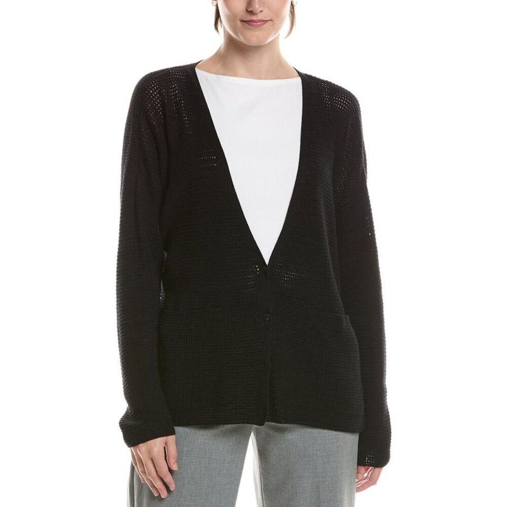 Eileen Fisher Womens Cardigan, Black